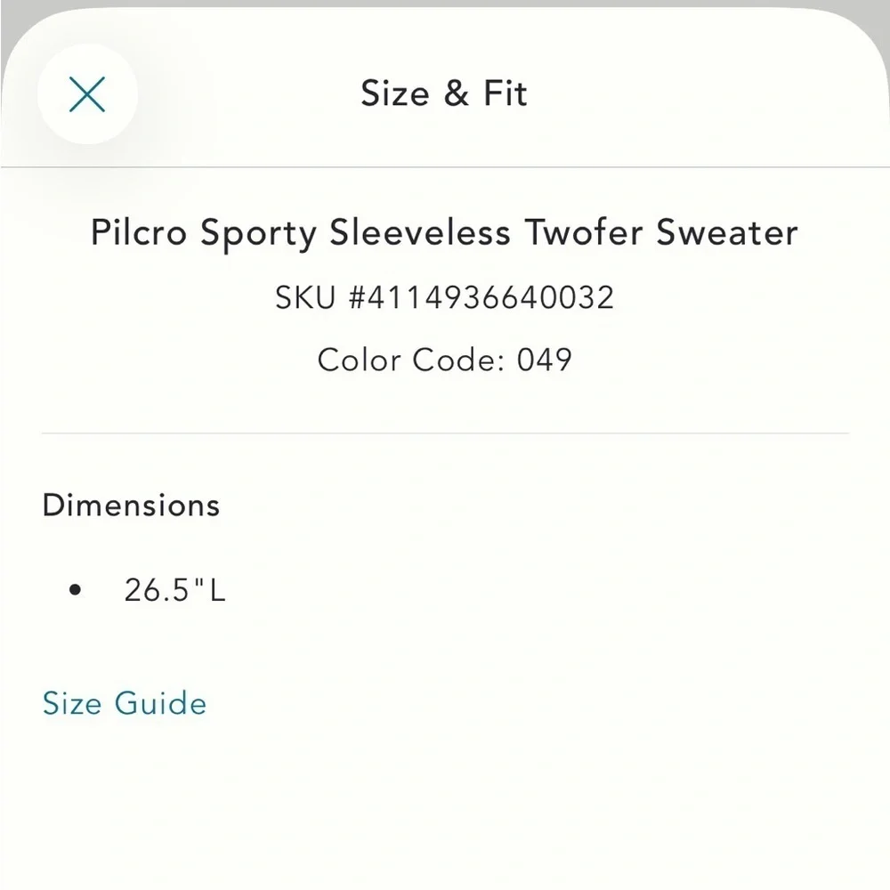 NWT new small Anthropologie pilcro sporty sleeveless twofer sweater jersey blue